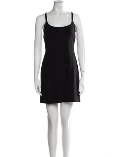 Pre-owned Leset Scoop Neck Mini Dress In Black