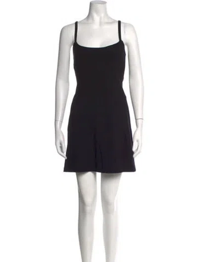 Pre-owned Leset Scoop Neck Mini Dress In Black