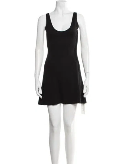 Pre-owned Leset Scoop Neck Mini Dress In Black