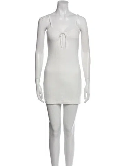 Pre-owned Leset Scoop Neck Mini Dress In Multi