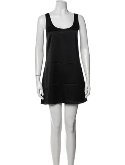 Pre-owned Leset Scoop Neck Mini Dress W/ Tags In Black