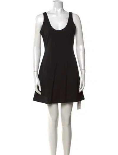 Pre-owned Leset Scoop Neck Mini Dress W/ Tags In Black