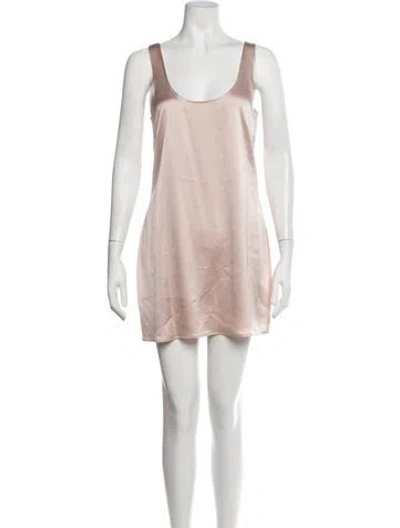 Pre-owned Leset Scoop Neck Mini Dress W/ Tags In Pink