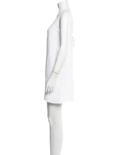 Pre-owned Leset Scoop Neck Mini Dress W/ Tags In White