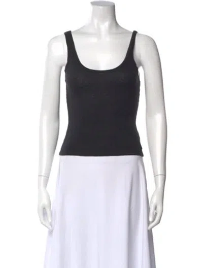 Pre-owned Leset Scoop Neck Sleeveless Top In Black