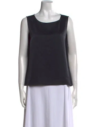 Pre-owned Leset Scoop Neck Sleeveless Top In Black