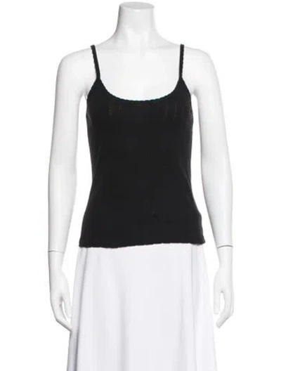 Pre-owned Leset Scoop Neck Sleeveless Top In Black