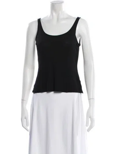 Pre-owned Leset Scoop Neck Sleeveless Top In Black