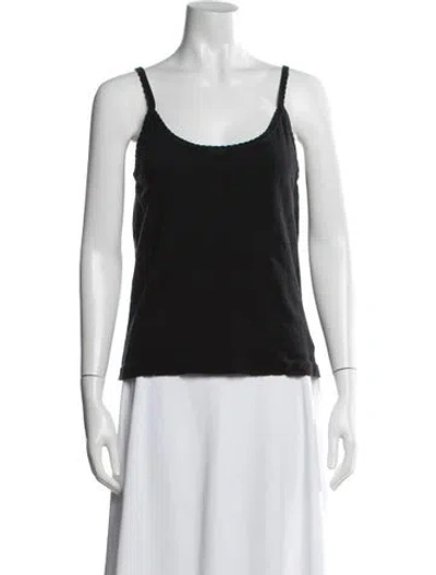 Pre-owned Leset Scoop Neck Sleeveless Top In Blue