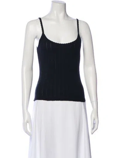 Pre-owned Leset Scoop Neck Sleeveless Top In Brown