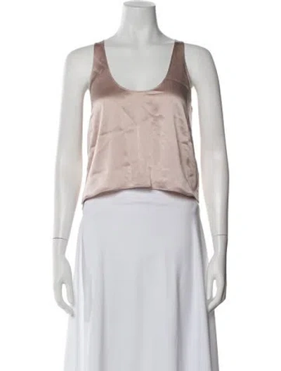 Pre-owned Leset Scoop Neck Sleeveless Top In Gray