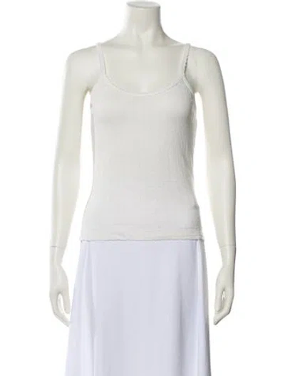 Pre-owned Leset Scoop Neck Sleeveless Top In Neutral
