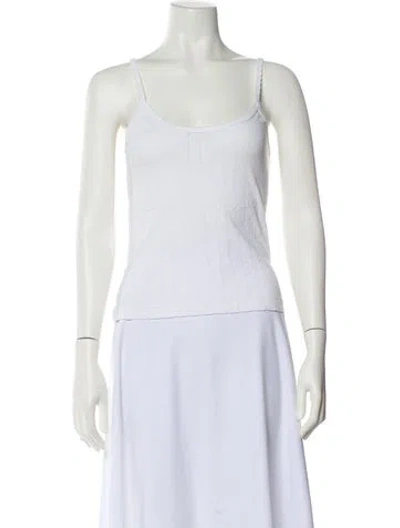 Pre-owned Leset Scoop Neck Sleeveless Top In Neutral