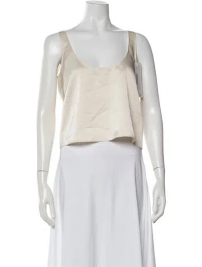Pre-owned Leset Scoop Neck Sleeveless Top In Neutral
