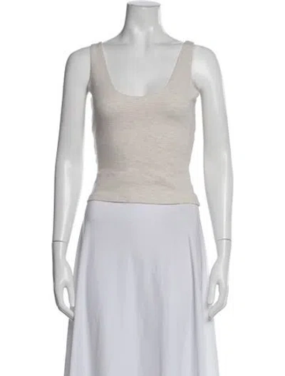 Pre-owned Leset Scoop Neck Sleeveless Top In Neutrals