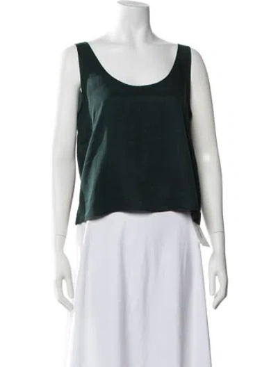 Pre-owned Leset Scoop Neck Sleeveless Top W/ Tags In Green