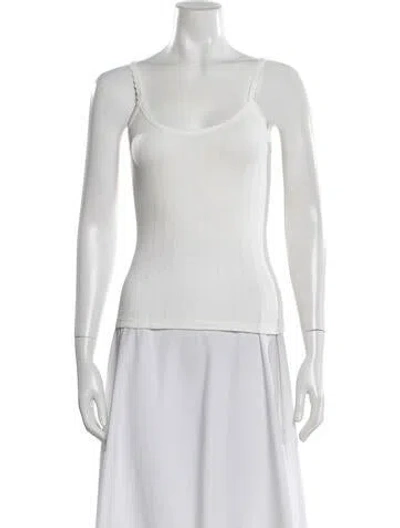 Pre-owned Leset Scoop Neck Sleeveless Top W/ Tags In White