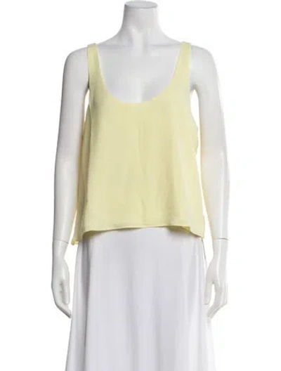 Pre-owned Leset Scoop Neck Sleeveless Top W/ Tags In Yellow
