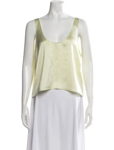 Pre-owned Leset Scoop Neck Sleeveless Top W/ Tags In Yellow