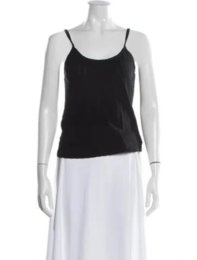 Pre-owned Leset Scoop Neck Sleeveless Top In White