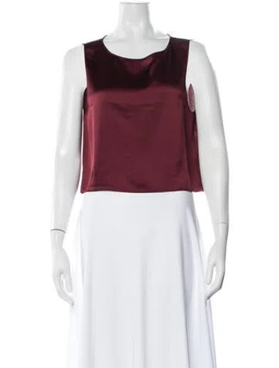 Pre-owned Leset Scoop Neck Sleeveless Top In White