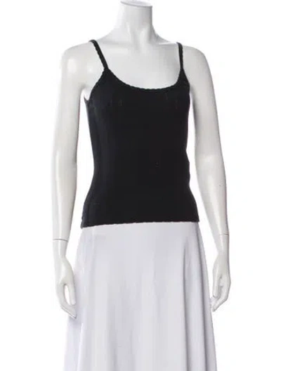 Pre-owned Leset Scoop Neck Sleeveless Top In White