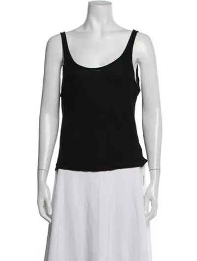 Pre-owned Leset Scoop Neck Sleeveless Top In White
