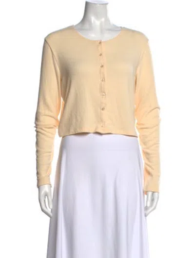Pre-owned Leset Scoop Neck Sweater In Neutrals/yellow