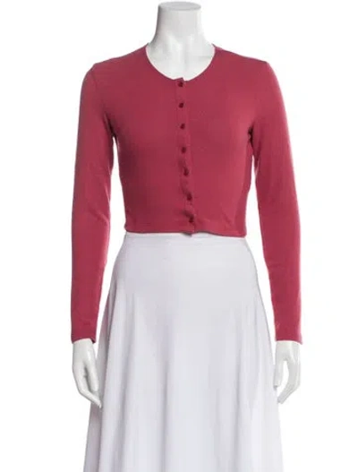 Pre-owned Leset Scoop Neck Sweater In Pink