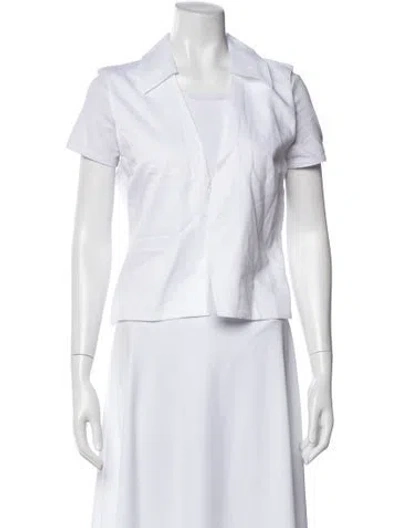 Pre-owned Leset Short Sleeve Top In White