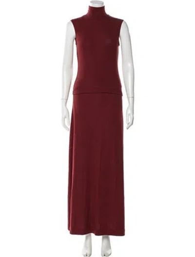 Pre-owned Leset Skirt Set In Burgundy