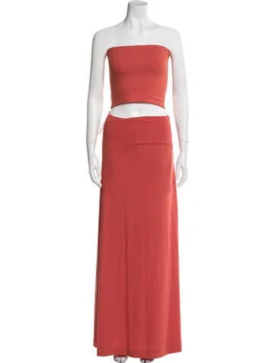 Pre-owned Leset Skirt Set In Orange