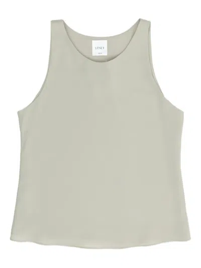 Leset Sleeveless Lightweight Top In Gray