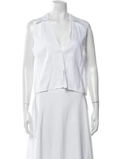 Pre-owned Leset Sleeveless Top In White