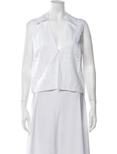 Pre-owned Leset Sleeveless Top In White