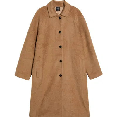Leset Sophie Camel Hair Car Coat In Brown