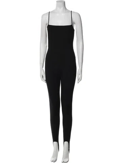 Pre-owned Leset Square Neckline Jumpsuit In Black