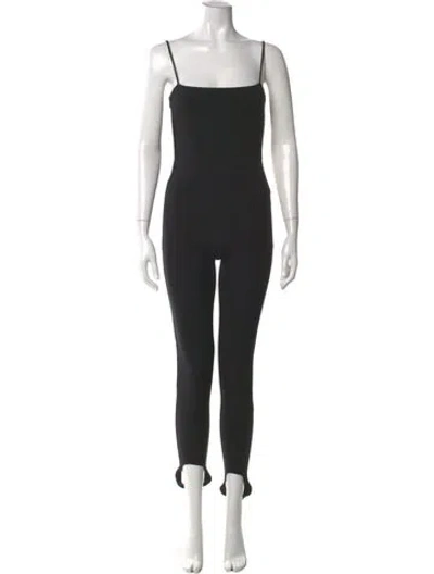 Pre-owned Leset Square Neckline Jumpsuit In Black