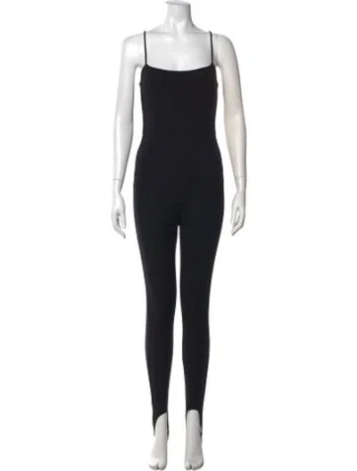 Pre-owned Leset Square Neckline Jumpsuit In Black