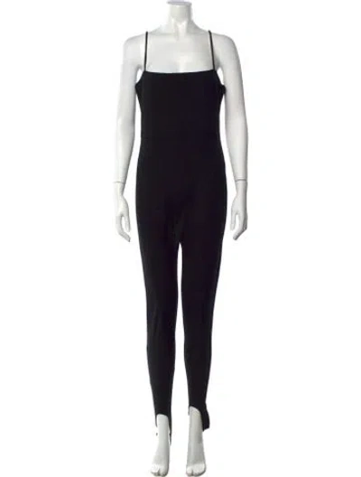 Pre-owned Leset Square Neckline Jumpsuit In Black