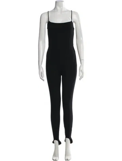Pre-owned Leset Square Neckline Jumpsuit In Black