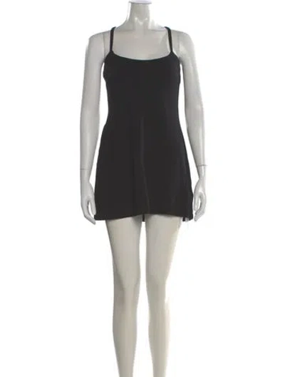 Pre-owned Leset Square Neckline Long Dress In Gray