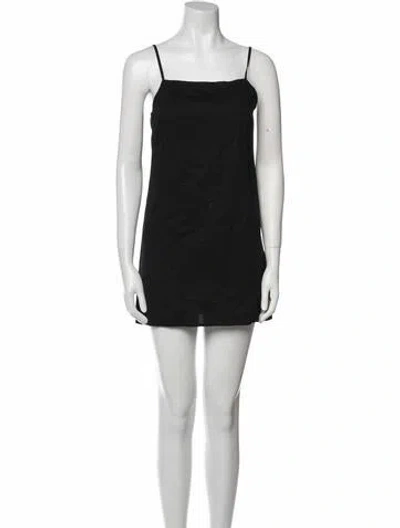 Pre-owned Leset Square Neckline Mini Dress In Black