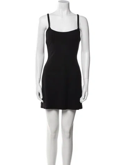 Pre-owned Leset Square Neckline Mini Dress In Black
