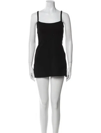 Pre-owned Leset Square Neckline Mini Dress In Black