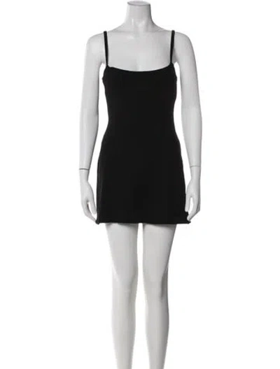 Pre-owned Leset Square Neckline Mini Dress In Black