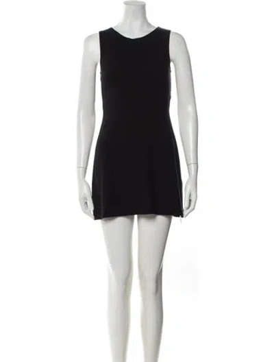 Pre-owned Leset Square Neckline Mini Dress In Black