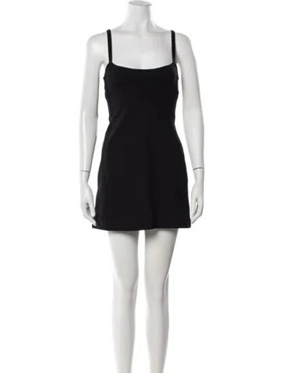 Pre-owned Leset Square Neckline Mini Dress In Black