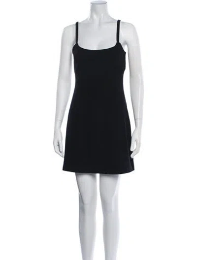 Pre-owned Leset Square Neckline Mini Dress In Black