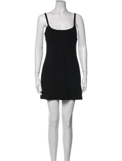 Pre-owned Leset Square Neckline Mini Dress In Black